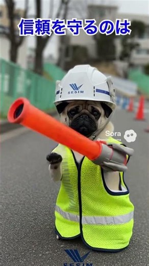 #今日のパグ警備 #安全啓発 #たゆまぬ努力 #セシム #shorts
