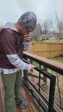 Metal sliding gate cable system for decks ... #diy