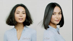 Express Ion Smooth+ Ceramic Flat Iron, Adjustable Heat Settings for Smoothing + Straightening