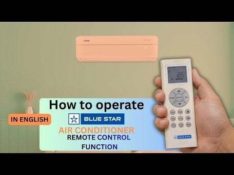 How to operate blue star inverter air conditioner remote function| full explain in english