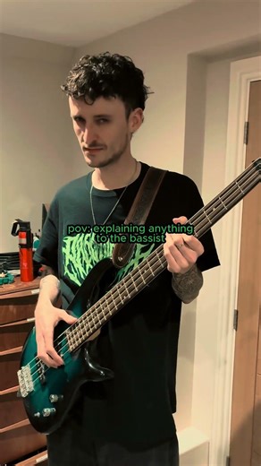pov: explaining anything to the bassist #bassist #musician #band #rock #guitarist #drummer #bass