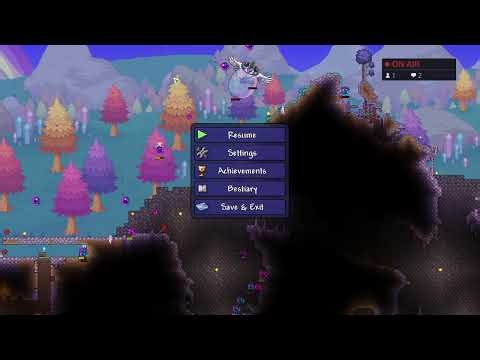 Terraria Expert Mode Preparation For Plantera Of course it crashed (Live)