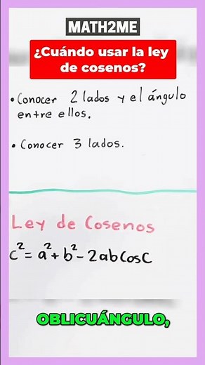 When should the law of cosines be used?