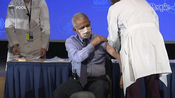 Dr. Anthony Fauci Publicly Receives the Moderna COVID-19 Vaccine