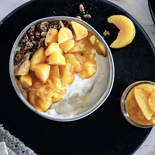 Easy Peach Compote Topping