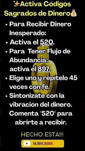 CÓDIGOS SAGRADOS para DINERO INESPERADO 🔢 | Activa el Famoso Código 520 y ¡Prepárate para Recibir!