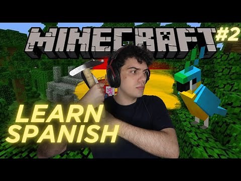 Learn Spanish With: Minecraft ⛏ | Episode 2 | Comprehensible Input Spanish Gameplay