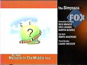 FOX Split Screen credits (February 22, 2004; The Simpsons)