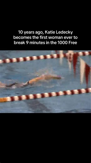 Found this gem in the archives 🤩 At the same pool 10 years later, @Katie Ledecky becomes the first woman to break 15 minutes in the mile #Swimming #Olympics #Throwback #katieledecky #swim