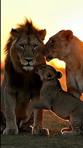 The Most Beautiful Lion Family Moment Captured on Camera #lion #animals #wildlife