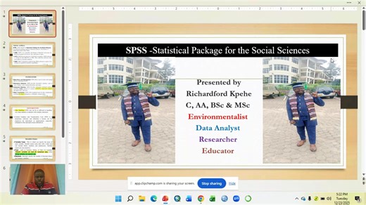 Are you an academic, a student working on a thesis, or an M&E professional involved in data analysis and reporting? Worry no more! I'm here to offer you free training in the following areas: - Introduction to SPSS and Data Analysis - Building forms with KoboToolbox, JotForm, and Google Sheets - Working with Epi Info 7.2.6 Follow my page to learn more and gain practical skills for free! | Richardford Kpehe
