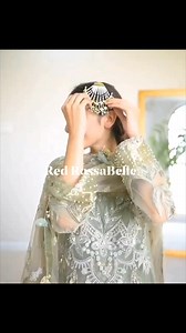 Distinctive pastel embroidery and adda work is a prominent feature of “Reverie”. With a light net base and a minty slip underneath, the sequined patterns stand out. The sleeves have embroidery patches and pearl-work over organza on the borders and with jamawar bottom. This ensemble is paired with a beautifully embroidered net dupatta in cream tone with four sided embroidered organza lace. Color : Pale Green Description: Shirt Front: Embroidered Net with Adda Work (0.85 y) Shirt Back : Embroidere