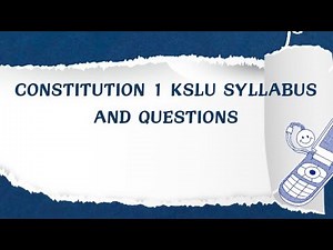 Kslu Constitution -1 kslu question unit wise-syllabus -ksluquestionpaper-CredenceLaw 7019560214#kslu