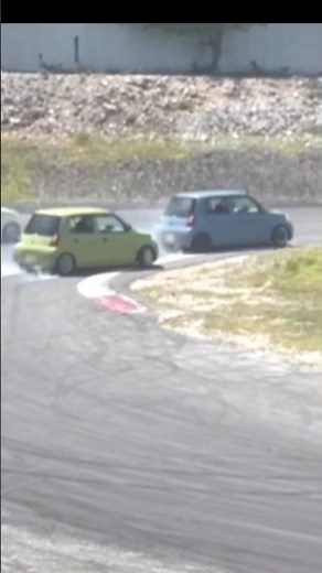 The triple drift in kei cars was insane😀 Bihoku Highland Circuit Daihatsu Esse Drift #drift #twin...