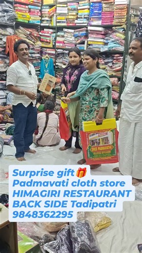 Sreenivasulu Bandanatham on Instagram: "Padmavati cloth store Himagiri restaurant back side Near current office TADIPATRI 9848362295 #trending #padmavaticollection #explore #newcollection #partywear"