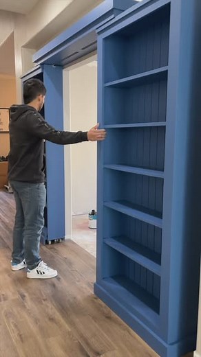 Maderra - Bookshelf Doors on Instagram: "Why settle for barn doors when you can have a hidden sliding bookshelf door? 🤩 Custom-built, easy to install, and ships FREE across the USA & Canada! ✨ Unlock the magic today at maderrashop.com. #HiddenDoor #SlidingBookshelf #HomeGoals #HiddenRoom #CustomDoors #InteriorDesign #HomeInspo #DIYHome #BarnDoorUpgrade #MaderaShop #FreeShipping"