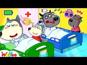 Hospital Story! 🔋 Mom's Battery is Full vs Empty | Cartoons For Kids | Wolfoo Family