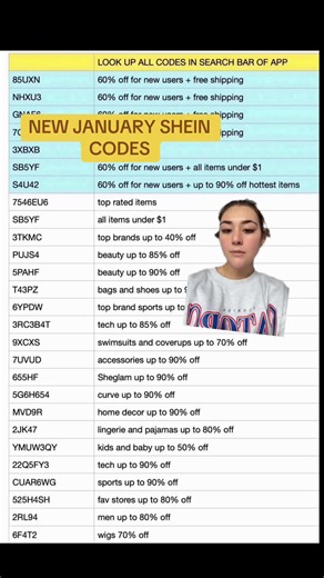 Save on every SHEIN order with these codes! #shein #sheincodes #sheincodes #sheincoupons