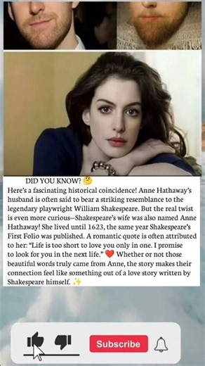 The Mysterious Love Story of Shakespeare & Anne Hathaway 📜💍 | A Beautiful Historical Coincidence