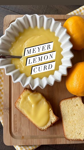 Creamy, dreamy Meyer Lemon Curd! Recipe: https://www.recipegirl.com/meyer-lemon-curd/ #meyerlemon #lemondessert #LemonCurd #curd #recipeoftheday #recipeideas #recipegirl | RecipeGirl