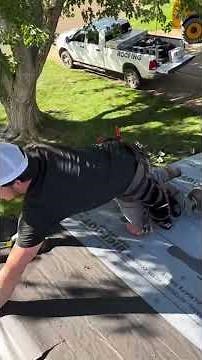 Installing synthetic felt paper #roofing #instagram #hardworkworks #construction #excellentwork