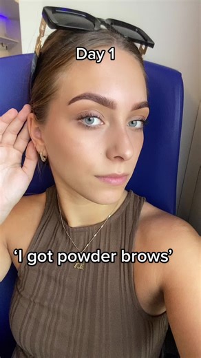 Blonde Powder Brows Process: Day 1 to Final Result 😍