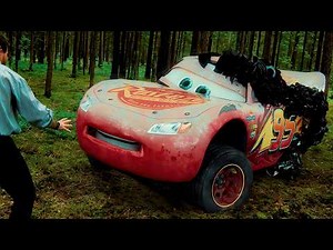 MOSTER McQueen in REAL LIFE Transformation transformers Car Eater