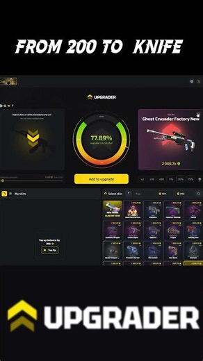 From 200 to Legendary DROP !!! upgrader #csgo #gaming #cs2