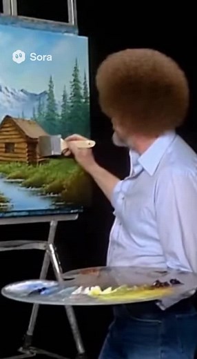 Bob Ross's Cozy Little Cabin Painting Ideas