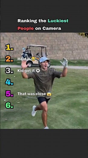 Ranking The Luckiest People Ever Caught on Camera 🍀😱 #shorts #lucky