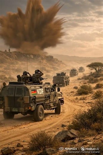 AI Military Convoy Alerted by Distant Signal #military #kenyadefenceforces