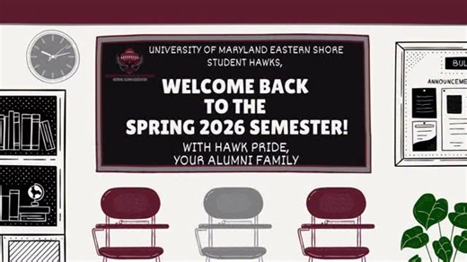 The UMES National Alumni Association, on behalf of our Board of Directors, local alumni chapters, and alumni near and far, would like to welcome back all student hawks!!! We hope you have an amazing Spring 2026 semester. You Got This!!! #hawkpride 🩶 | University of Maryland Eastern Shore National Alumni Association