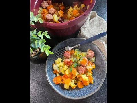 Recette saucisses fumées aux carottes au micro minute Tupperware