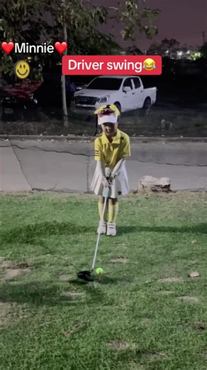 Junior Golfer's Swing: A Funny Misstep on the Course