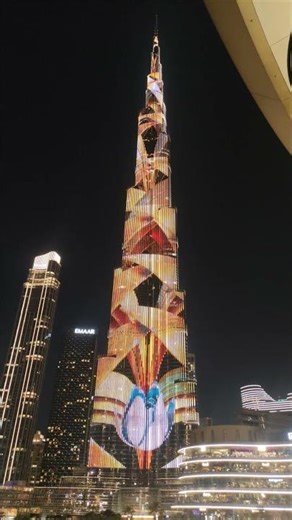 Burj Khalifa 4D Light Show in 4K | Dubai’s Stunning Night in 60 Seconds #shorts