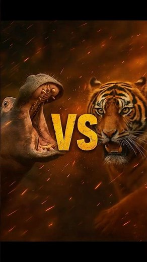 Tiger vs Hippo 🐅🦛 – Power vs Precision 🔥 | Who Rules the Wild?