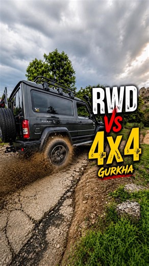 Why 4x4 matters! Gurkha 4WD vs RWD! #autorevtheory #offroadindia