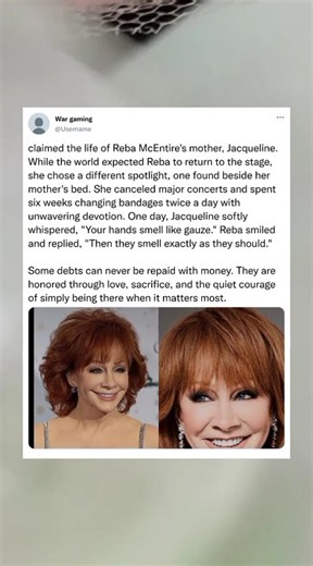 The Heartbreaking Sacrifice Reba McEntire Made for Her Mom