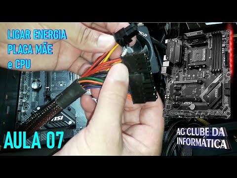 COMO MONTAR UM PC, LIGAR Cabos de ENERGIA da PLACA MÃE e CPU