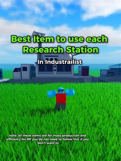 BEST Item for EACH Research Station In Industrialist #roblox #shorts #guide #industrialist