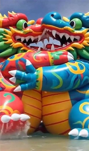 AI Inflatable Dragon Hugs