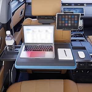Car Tray Table, Multi Functional Car Backseat Tray Desk, Foldable Tray Seat Back Laptop Desk for Car Travel, for Working, Writing, Eating, Traveling