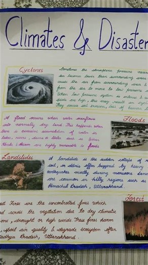 climates and disasters chart / chart for class 7 Sst #chart