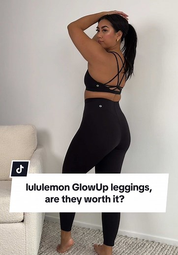 If you’re looking for a pair of leggings that’s versatile, consider the new @lululemon GlowUp leggings! They’re perfect for weight lifting, running, hiit class and even low impact activities if you want extra support. I recommend sizing up from your Align leggings size or stick to your Wunder Train leggings size. #lululemoncreator #lululemonglowupleggings #lululemonglowup lulululemon glow up leggings review, lululemon size 6, lululemon leggings, leggings for high impact training, weightlifting l