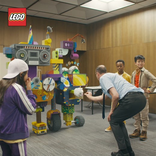 Can kids turn an office into the site of a superpowered adventure? Sure! And they might even spark YOUR superpower of play! 💥 | LEGO