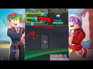 How to get FREE GEMS in Roblox High School 2, The developer's house?