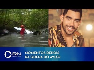 Vídeo mostra momentos depois da queda do avião que levava Gabriel Diniz
