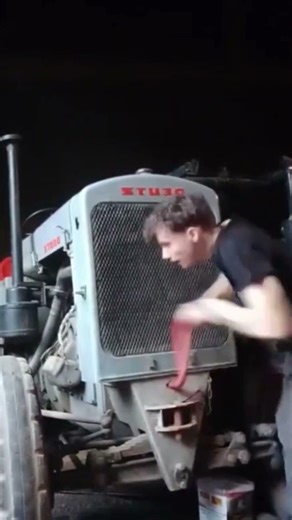 Tractor engine starting technique