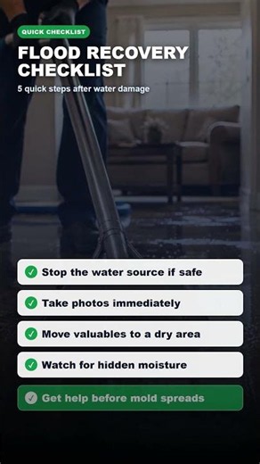Flood Recovery Checklist | Water Damage Checklist