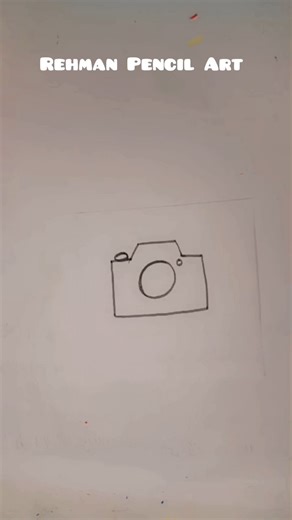Drawing a simple camera 📸|Easy sketch tutorial #drawing #art #beginners